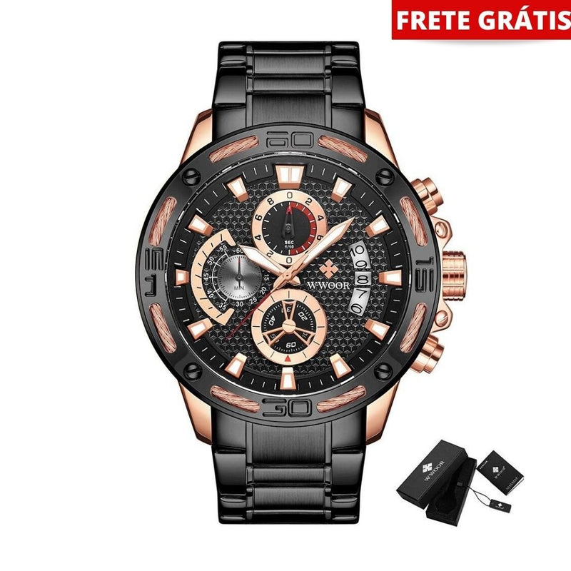 Relógio Masculino WWOOR  Top Brand Luxury